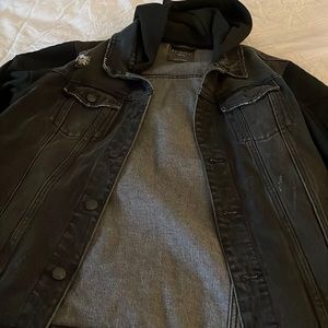 Black Denim hooded jacket